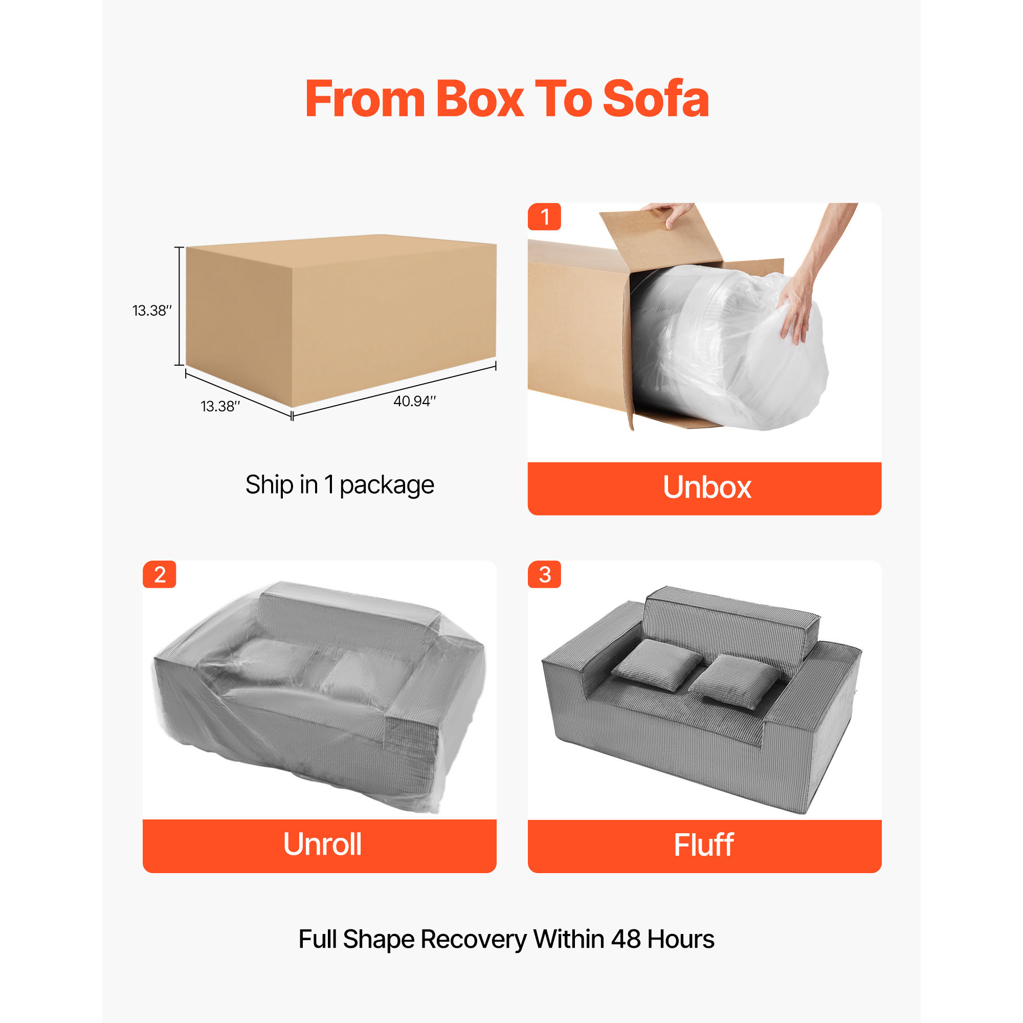 Loveseat Sofa, 63-Inch 2-Seats Couch For Living Room, Modern Small Corduroy Couch With Pocket Springs, Soft Cushions, Comfy Loveseat For Bedroom, Office Or Apartment, No Assembly Required, Gray_maomaolike.com